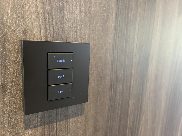 Control4 smart keypad installed for everyday scene control