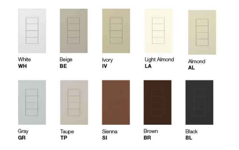 Lutron Palladiom Architectural Matte Finishes