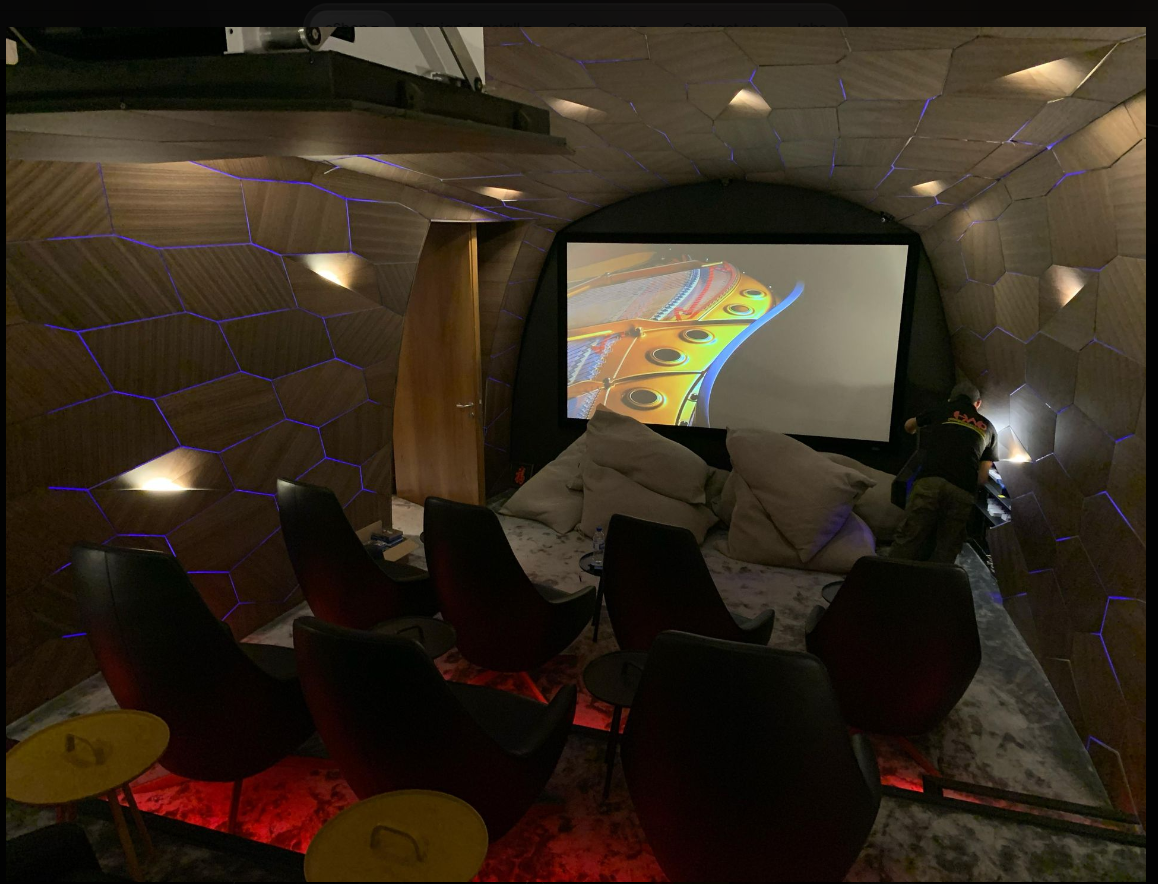 Luxury smart home cinema space
