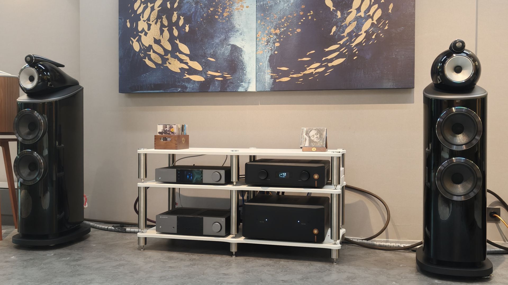 Bowers & Wilkins 704 S3 surround sound setup at HAP Singapore showroom