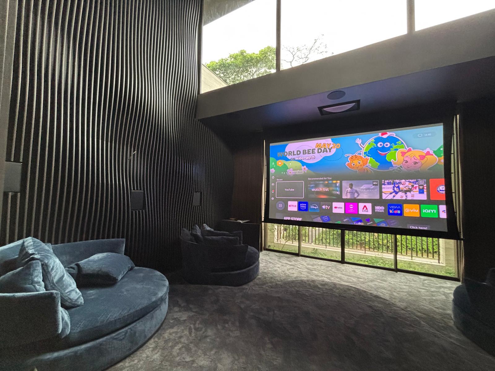 Profssional Home Theatre Setup Angled