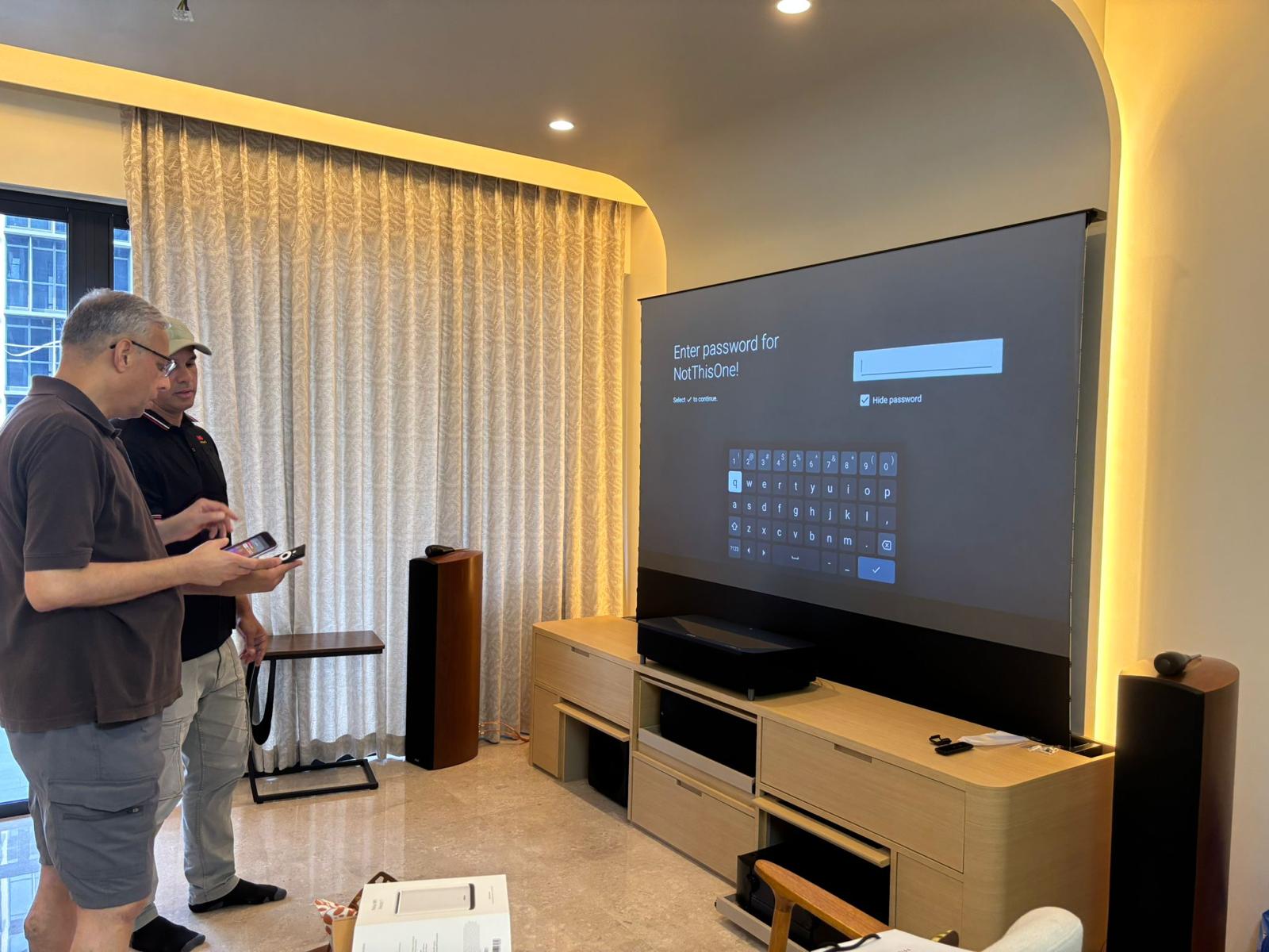 Bowers Wilkins Surround Sound System, Epson Ultrashort Throw Projector 2