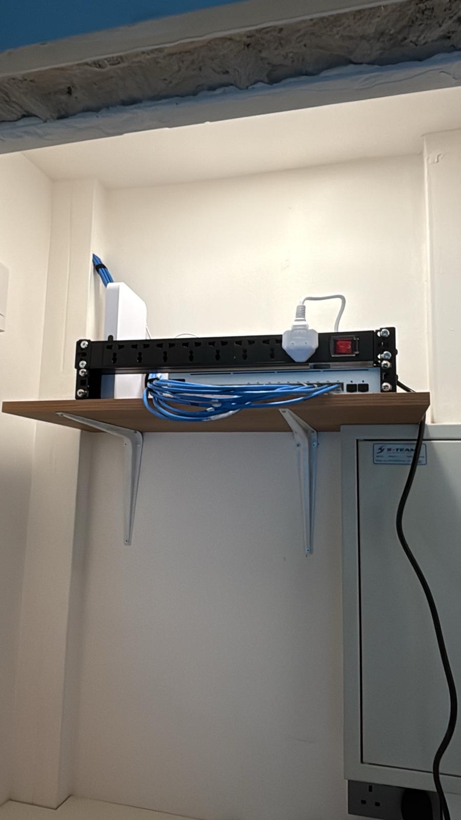 Structured network rack and cabling installation at Varsity Park by HAP