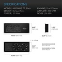 AC Infinity AIRFRAME T7 Black, AV Equipment Closet + Room Fan System 17" AC-AFT7-BE, Exhaust