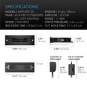 AC Infinity AIRPLATE S2, Home Theater + AV Cabinet Quiet Cooling Blower System 6" AI-APS2