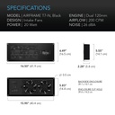 AC Infinity AIRFRAME T7 Black, AV Equipment Closet + Room Fan System 17", Intake AC-AFT7-BN