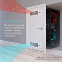 AC Infinity AIRFRAME T7-N White, AV Equipment Closet + Room Fan System 17", Intake, AC-AFT7-WN