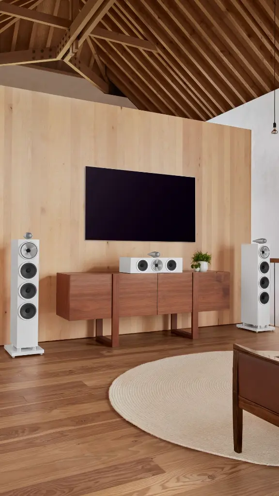 B&W - 702 S3 with HTM71 S3 - Satin White - Lifestyle 35 - 9x16.webp