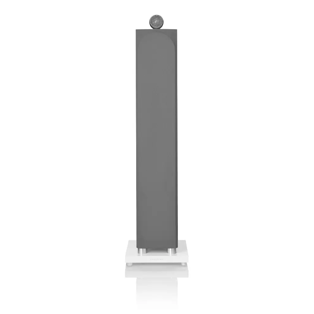B&W - 702 S3 - Satin White Front with Grille 1x1.webp