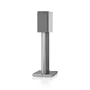 B&W - 707 S3 with FS-700 S3 - Satin White Front Angle with Grille 1x1.webp