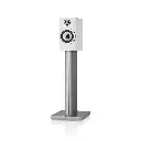 B&W - 707 S3 with FS-700 S3 - Satin White Front Angle 1x1.webp