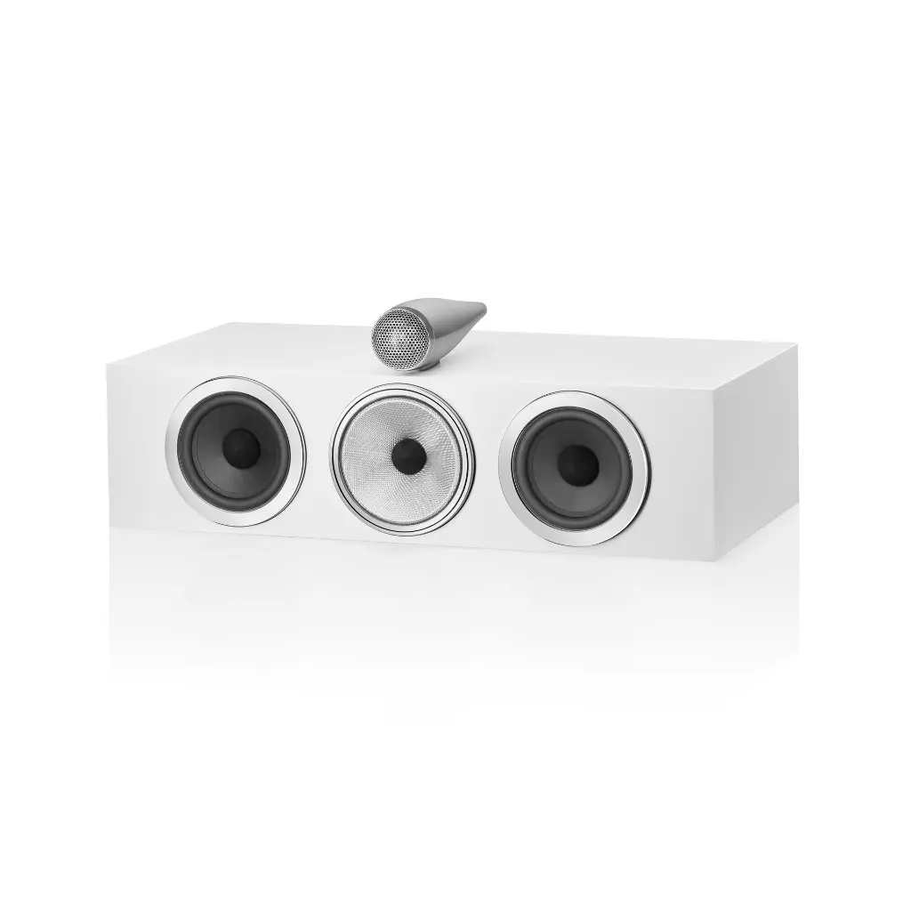 B&W - HTM71 S3 - Satin White Front Angle 1x1.webp