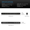 AC Infinity CLOUDPLATE T1, Quiet Rack Cooling Fan System 1U, Exhaust, AI-CPT1