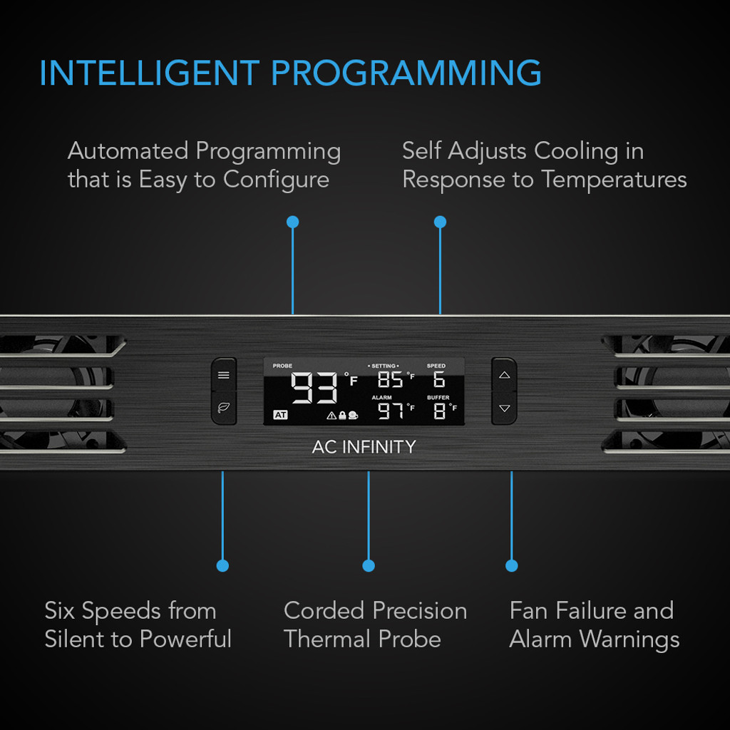 AC Infinity CLOUDPLATE T1, Quiet Rack Cooling Fan System 1U, Intake, AI-CPT1-N