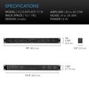 AC Infinity CLOUDPLATE T1, Quiet Rack Cooling Fan System 1U, Intake, AI-CPT1-N