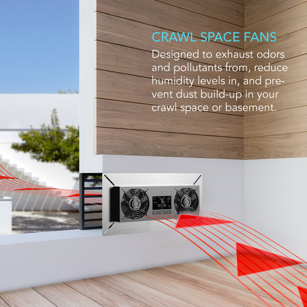 AC Infinity Airtitan T8, Crawl Space & Basement Ventilation Fan, Temperature & Humidity Controller (Exhaust)