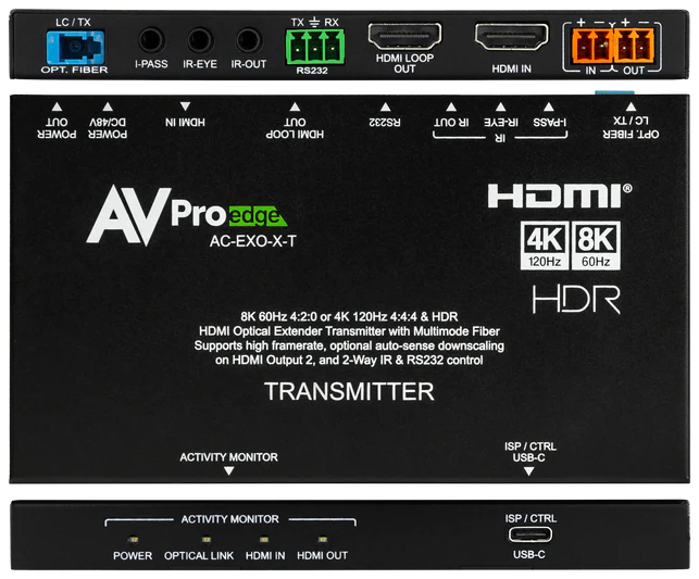 AVPro HDMI Fiber Extender Kit (4K120hz/8K60hz 40Gbps)