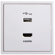 [700494] 700494 SIMON i7 USB and HDMI Outlet (White)