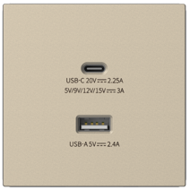 70E727 SIMON i7 USB (5V, 2.4A) + Type C (45W) charger