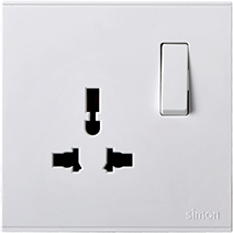 721089 SIMON E6 Multi-Socket w/Switch