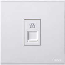 725214 SIMON E6 Telephone Outlet (RJ11)