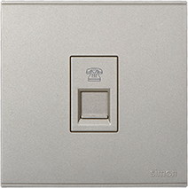 725214 SIMON E6 Telephone Outlet (RJ11)