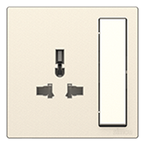 581089 SIMON M3 13A Multi-Socket w/Switch