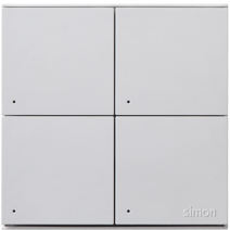 72E147 SIMON E6 4gang ELV Push button w/LED (White)