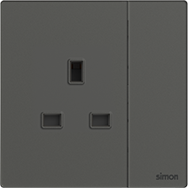661382G SIMON M7 Gem BS 13A Socket w/Switch