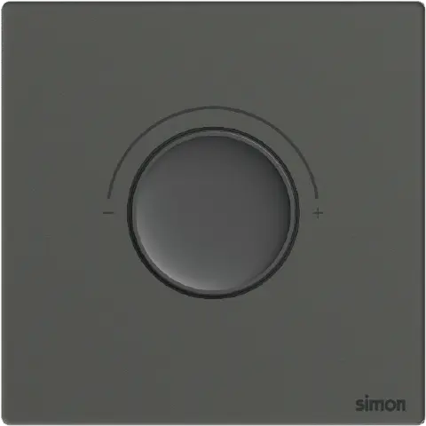 [66E102G-4D] 66E102G SIMON M7 Gem (Glass) Rotary 200W Dimmer (TRIAC) (4D-Diamond Grey)