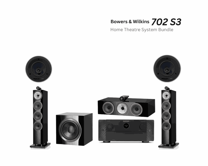 Bowers & Wilkins 702 S3 5.1 Home Theatre System for Large Room 