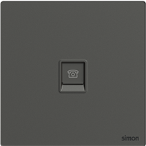 665214G Simon M7 Gem (Glass) Telephone outlet (RJ11)