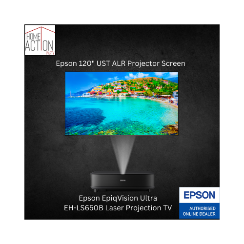 Epson Ultra-Short Throw Projector & Screen Bundle -Excludes Installation