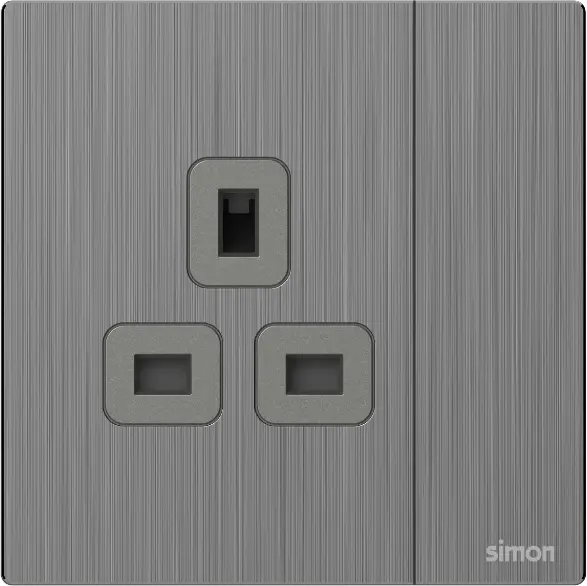 661382M SIMON M7 Metal 13A BS Socket w/Switch