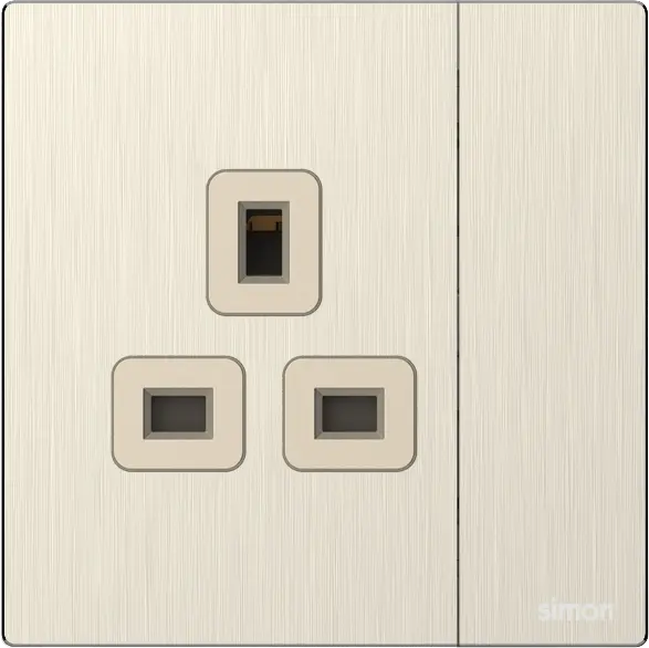 661382M SIMON M7 Metal 13A BS Socket w/Switch