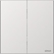 661046M Simon M7 Metal, 2gang Intermediate Switch