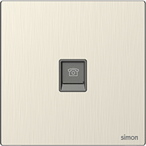 665214M Simon M7 Metal Telephone Outlet (RJ11)