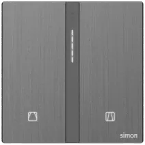 [66E8013TYM-2A] 66E8013TYM Simon M7 Metal Smart Curtain Switch (2A-Frosted Silver, 1gang)