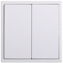 70E126 SIMON i7 2gang ELV Push button w/o LED (White) 