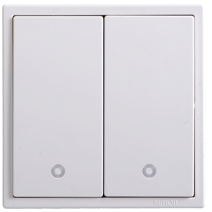 70E127 SIMON i7 2gang ELV Push button w/LED (White)