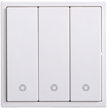 70E137 SIMON i7 3gang ELV Push button w/LED (White)