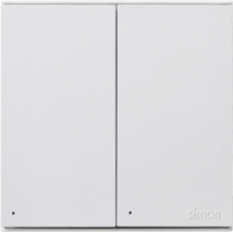 72E126 SIMON E6 2gang ELV Push button w/o LED (Colour)