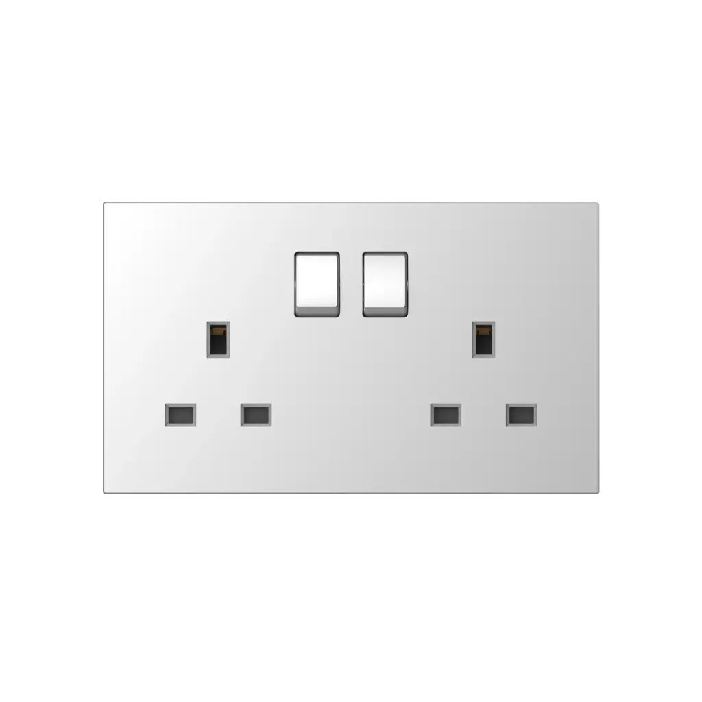 664581 SIMON M7 Air Twin 13A BS Socket (Double pole)