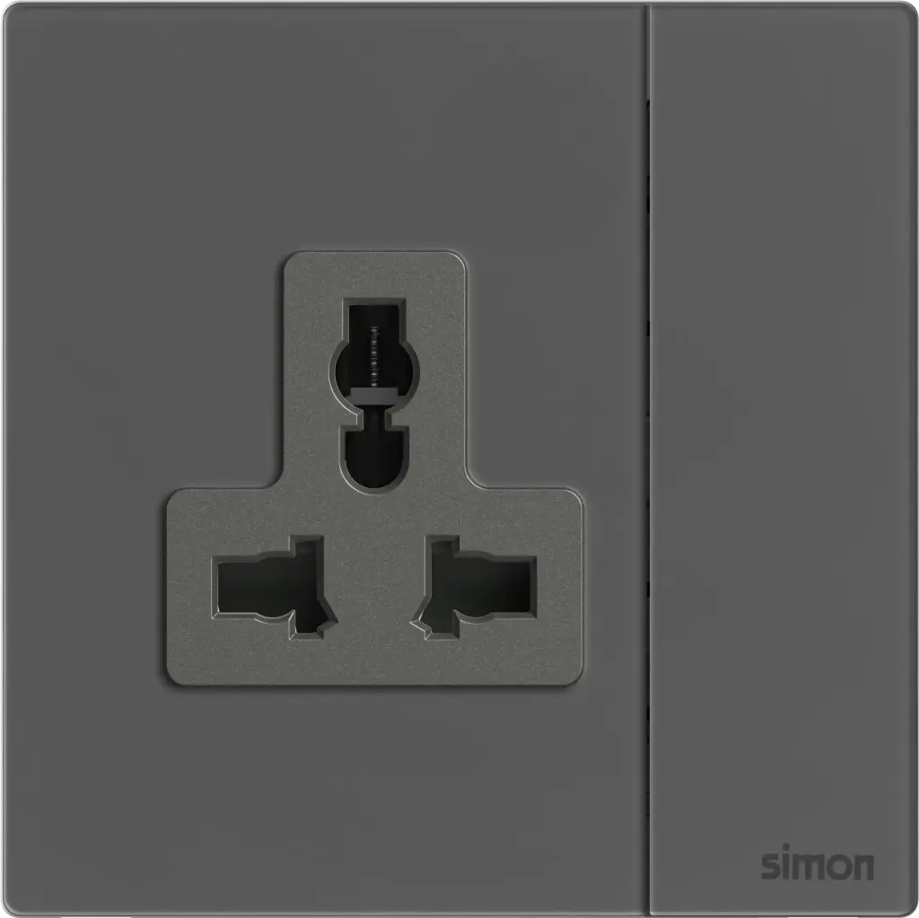 [661089G-4D] 661089G SIMON M7 GEM (Glass) Multi-Socket w/Switch (4D-Diamond Grey)