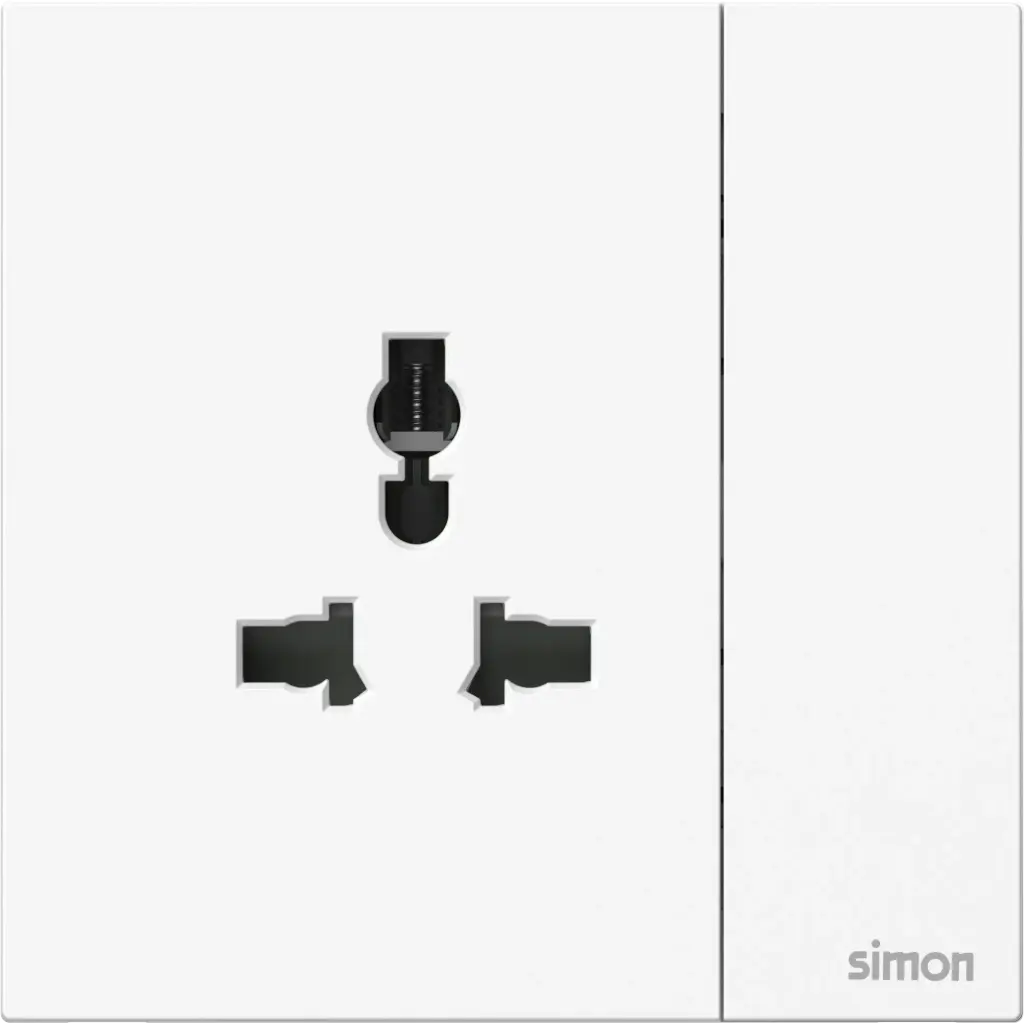 [661089] 661089 SIMON M7 Air Multi-Socket w/Switch (White)