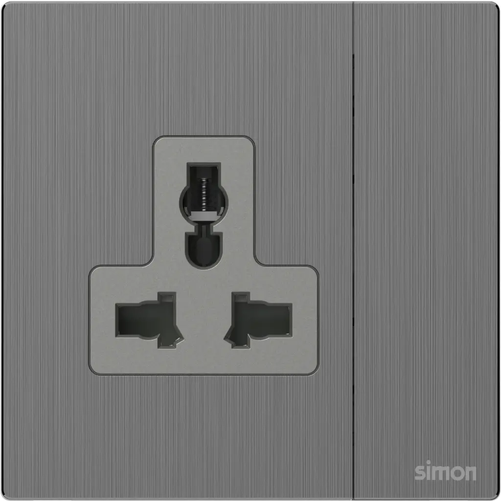 661089M SIMON M7 Metal Multi-Socket w/Switch