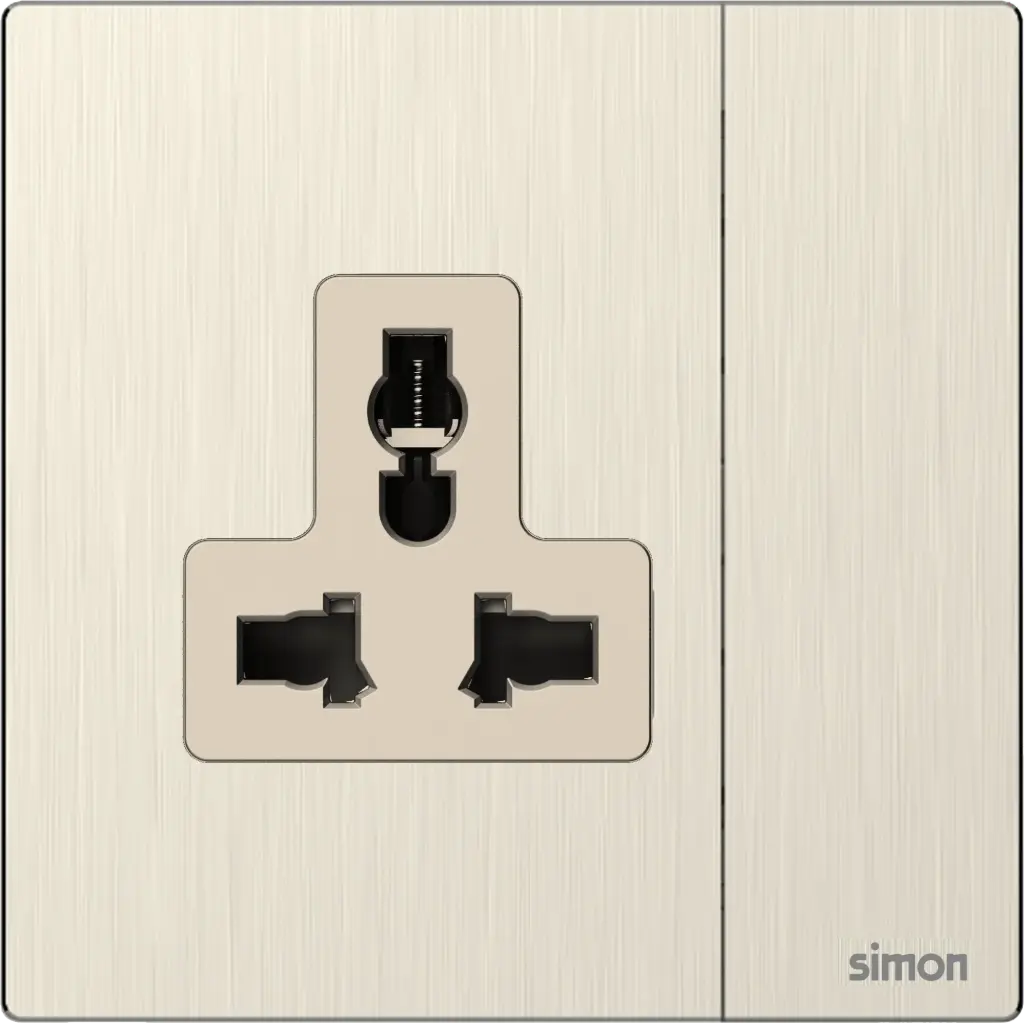 661089M SIMON M7 Metal Multi-Socket w/Switch