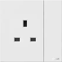 661382 Simon M7 Air 13A BS Socket w/Switch 