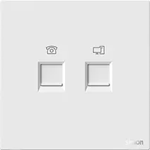 [665229] 665229 Simon M7 Air Data (Cat 6) and Telephone outlet (RJ11)  (White)