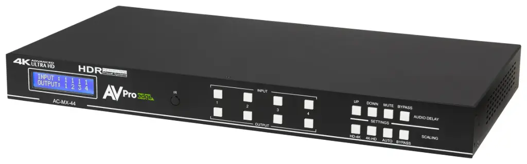 [AC-MX-44] AVPro Edge 18Gbps 4x4 HDMI Matrix Switch